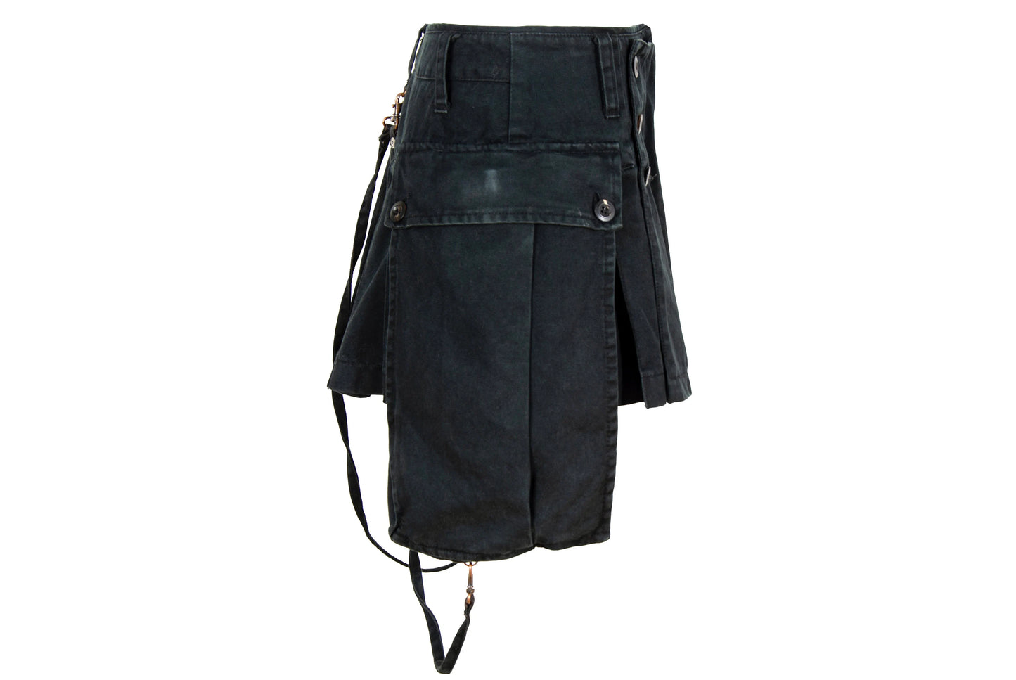 90s Andrew Mackenzie low waisted asymmetrical cargo pockets mini skirt