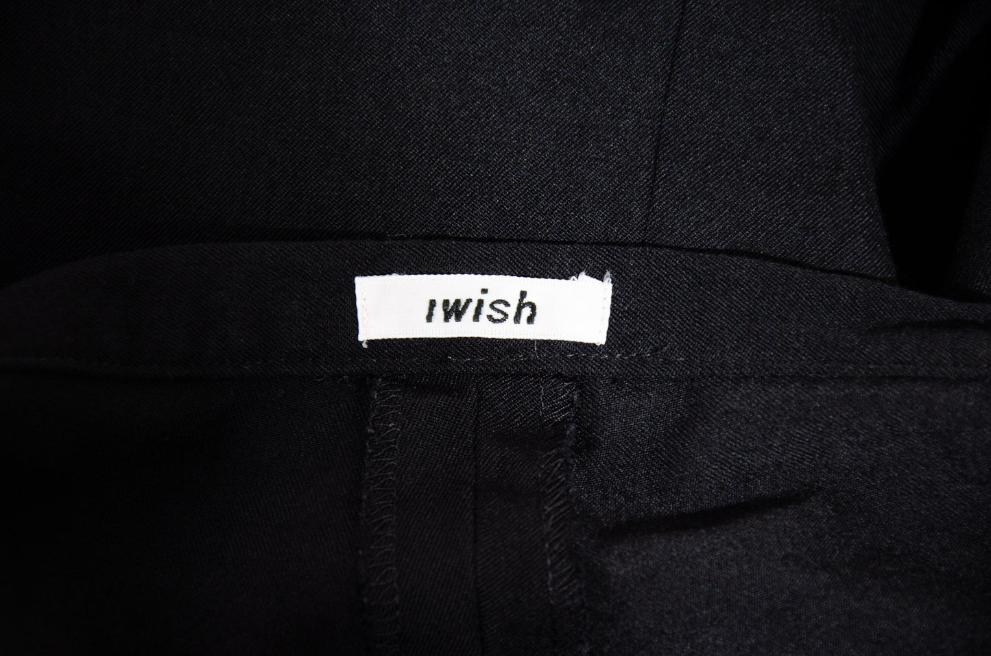 90s Yohji Yamamoto "I wish" black wool skirt pants / Made in Japan