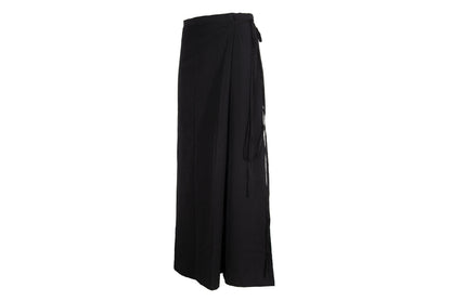90s Yohji Yamamoto "I wish" black wool skirt pants / Made in Japan
