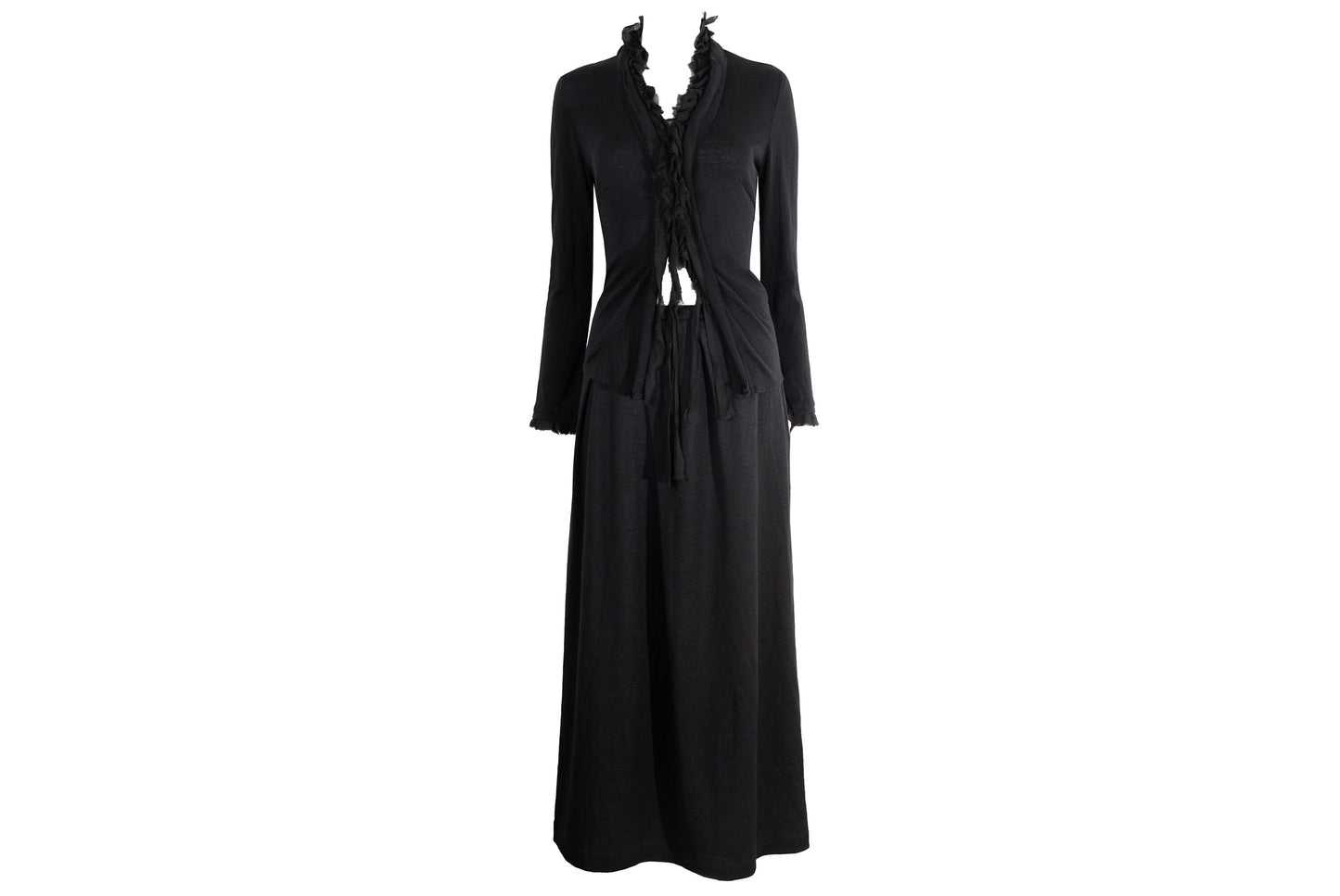 Vintage Ritsuko Shirahama wool and silk minimalist two piece set / Made in Japan