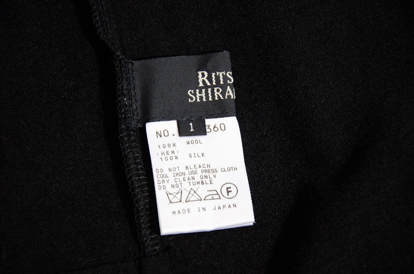 Vintage Ritsuko Shirahama wool and silk minimalist two piece set / Made in Japan