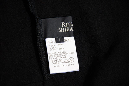Vintage Ritsuko Shirahama wool and silk minimalist two piece set / Made in Japan