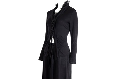 Vintage Ritsuko Shirahama wool and silk minimalist two piece set / Made in Japan