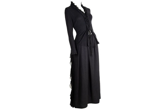 Vintage Ritsuko Shirahama wool and silk minimalist two piece set / Made in Japan
