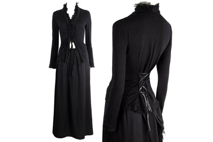Vintage Ritsuko Shirahama wool and silk minimalist two piece set / Made in Japan