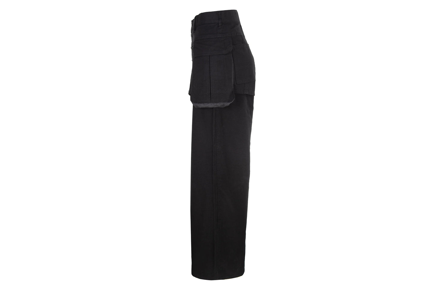 Vintage Atsuro Tayama black overskirt wide leg pants / Made in Japan