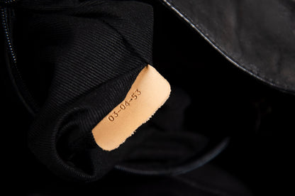 Vintage Chloé by Phoebe Philo black leather chain strap bag / 2004 Chloé leather and oversized chains bag / Made in Italy