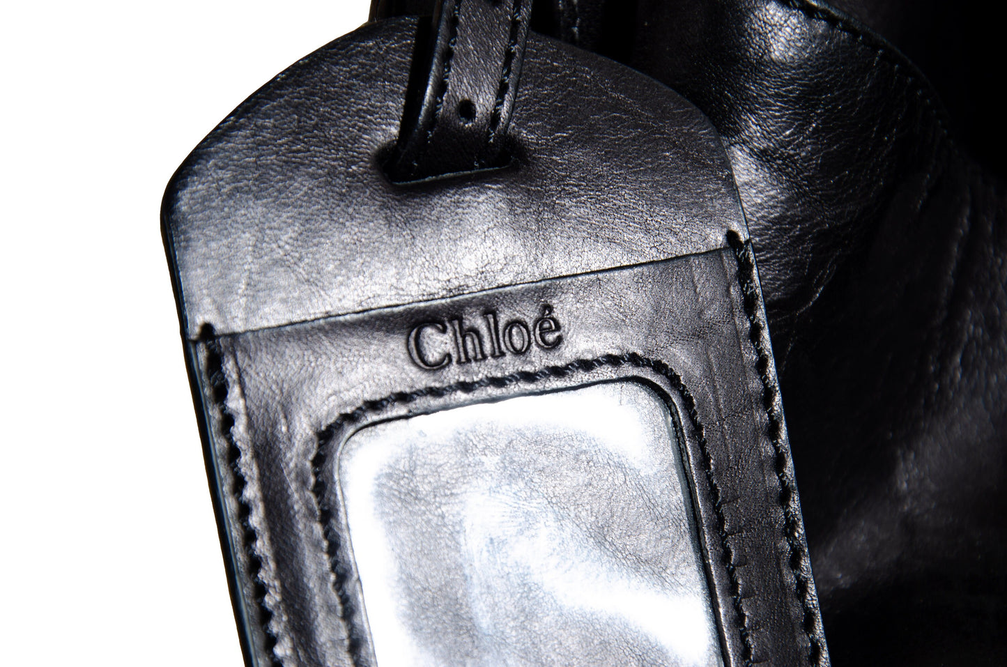 Vintage Chloé by Phoebe Philo black leather chain strap bag / 2004 Chloé leather and oversized chains bag / Made in Italy
