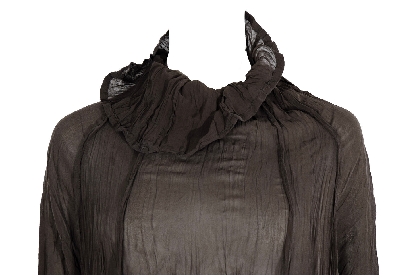 90s pure silk avant garde floor length dress