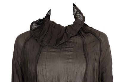 90s pure silk avant garde floor length dress