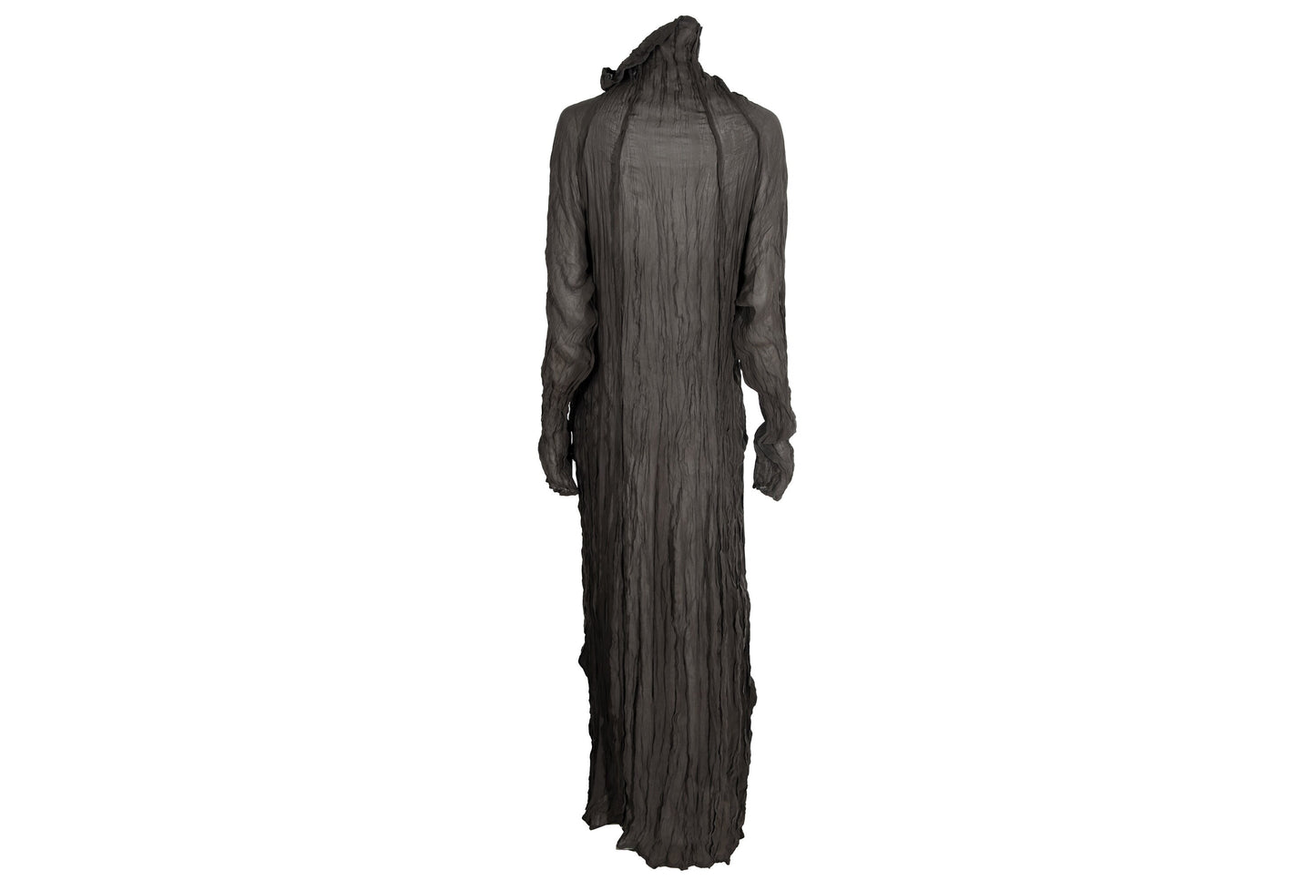 90s pure silk avant garde floor length dress