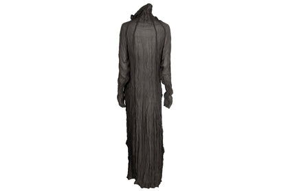 90s pure silk avant garde floor length dress