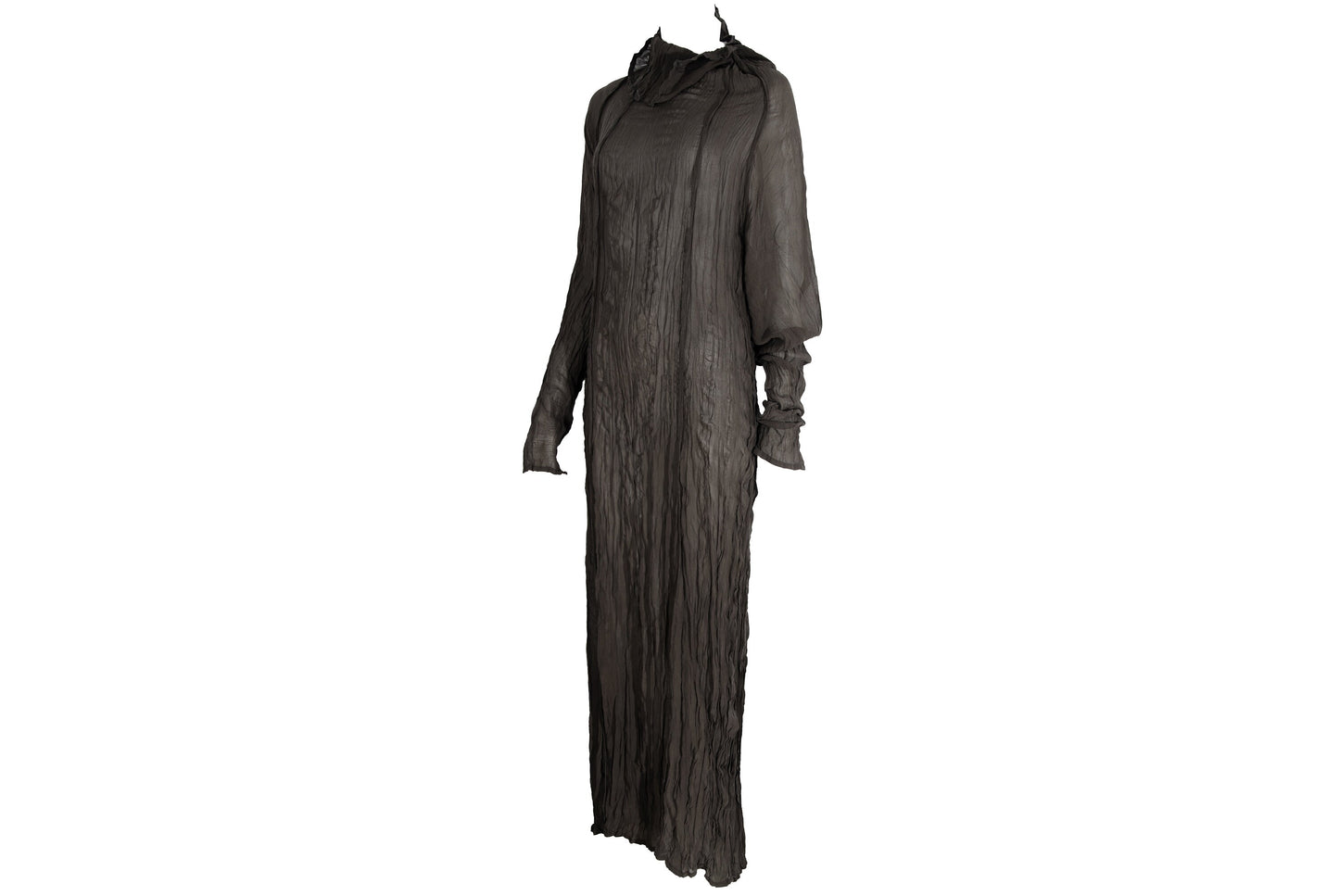90s pure silk avant garde floor length dress