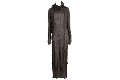 90s pure silk avant garde floor length dress