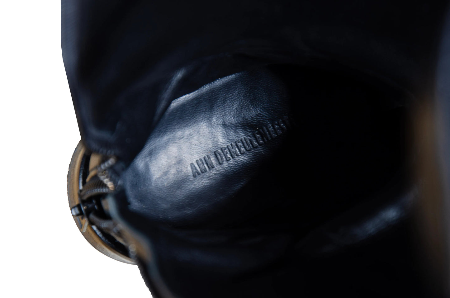 Ann Demeulemeester black leather "Stan" riding boots / Made in Italy