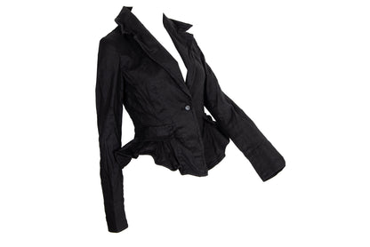 Vintage Ritsuko Shirahama linen and cotton blend wired avant garde bendable jacket