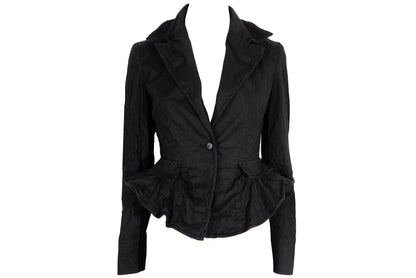 Vintage Ritsuko Shirahama linen and cotton blend wired avant garde bendable jacket