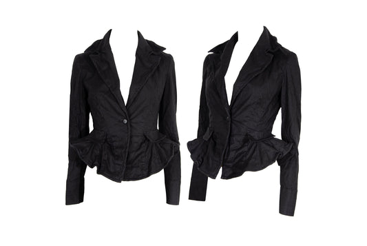 Vintage Ritsuko Shirahama linen and cotton blend wired avant garde bendable jacket
