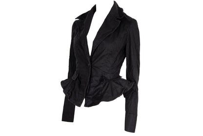 Vintage Ritsuko Shirahama linen and cotton blend wired avant garde bendable jacket