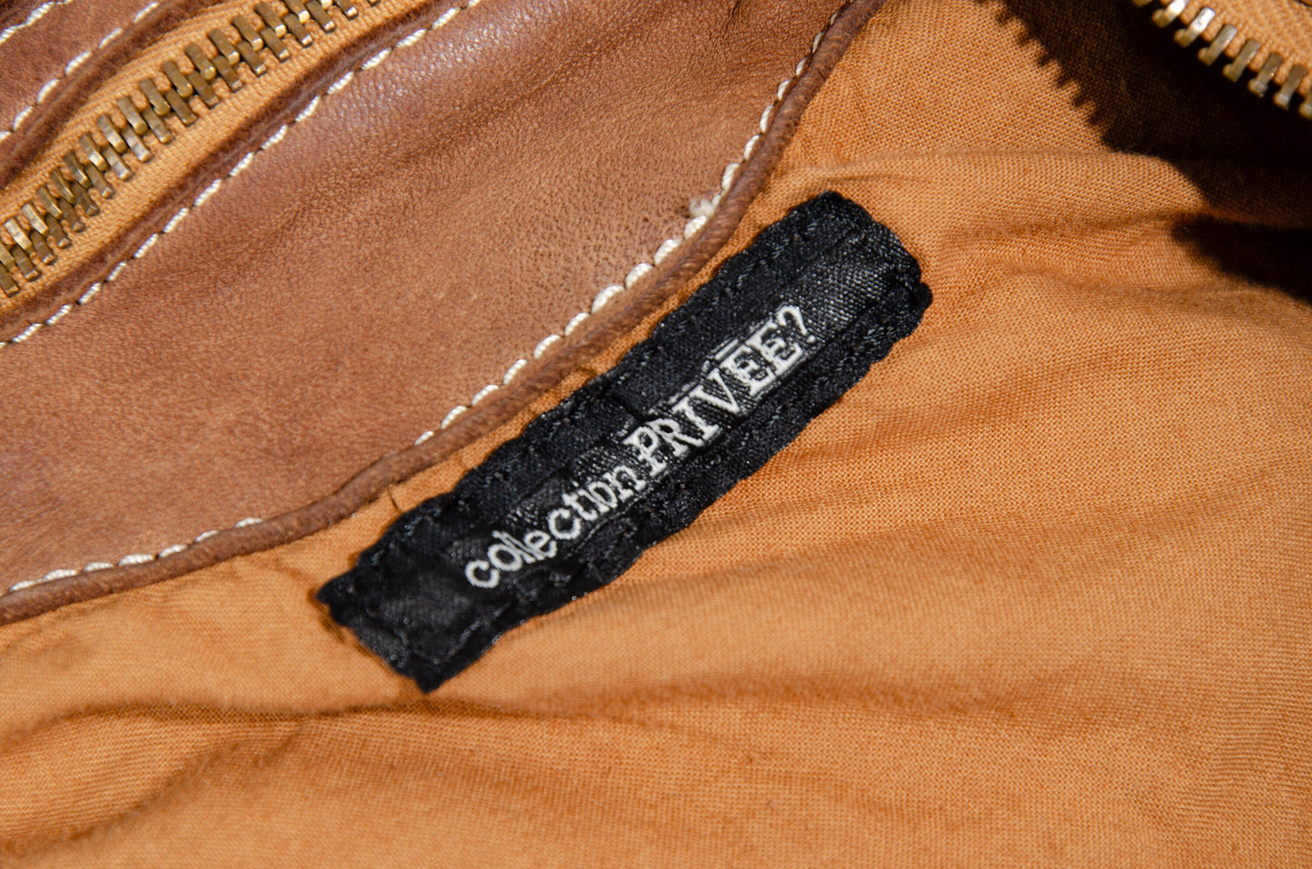 Vintage Collection Privée? leather and canvas belt harness bag / Made in Italy