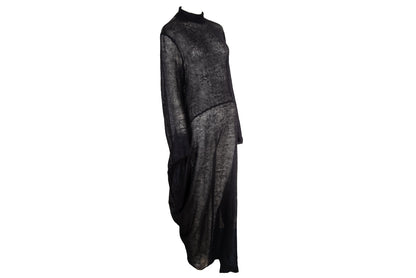 2000s Marithé + François Girbaud mohair knit oversized draped loose fit maxi dress / Made in Italy