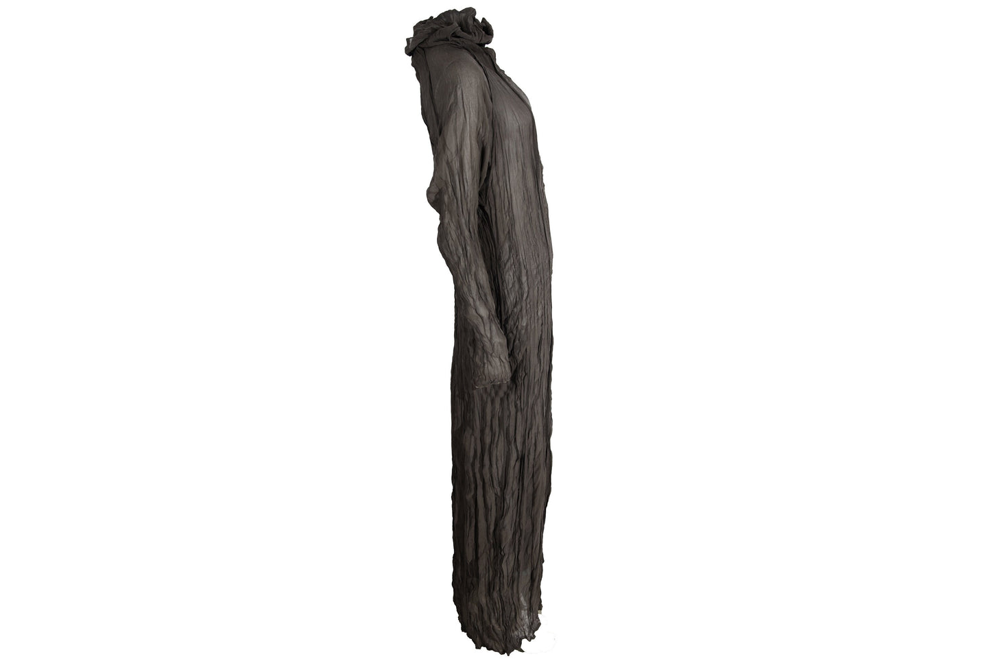 90s pure silk avant garde floor length dress