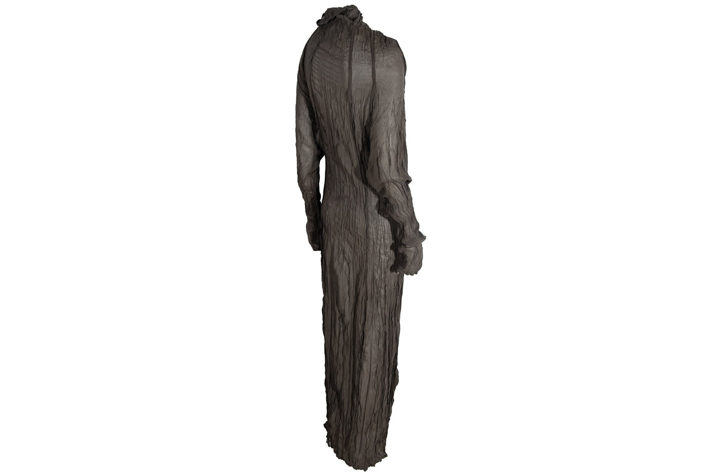 90s pure silk avant garde floor length dress