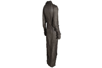 90s pure silk avant garde floor length dress