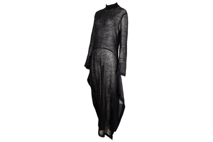 2000s Marithé + François Girbaud mohair knit oversized draped loose fit maxi dress / Made in Italy
