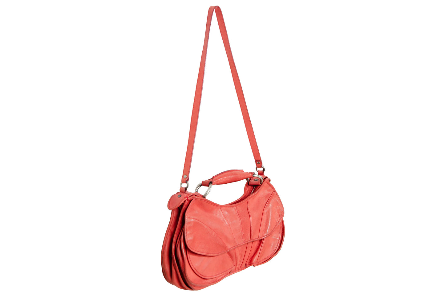 Vintage Costume National leather handbag - Costume National abstract baguette bag - Made in Italy