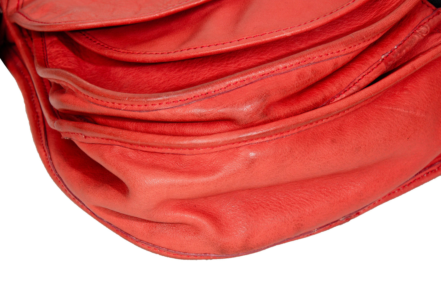 Vintage Costume National leather handbag - Costume National abstract baguette bag - Made in Italy