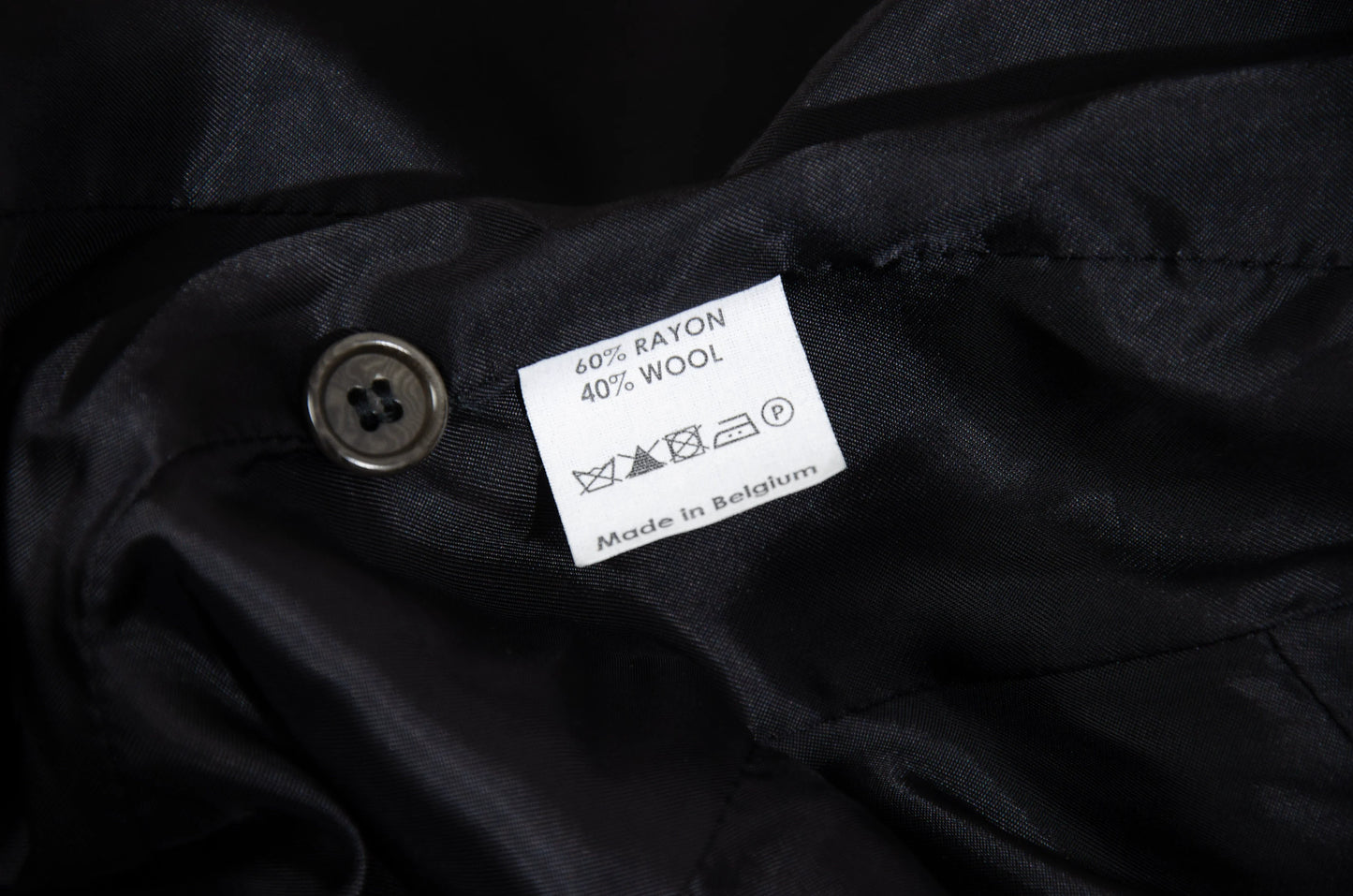Dries Van Noten black wool asymmetrical wrap tie closure blazer / Made in Belgium