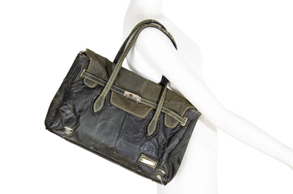 Vintage Barbour raincoat handbag / Handmade in Italy