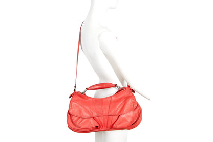 Vintage Costume National leather handbag - Costume National abstract baguette bag - Made in Italy