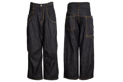 Vintage Y'S by Yohji Yamamoto baggy dropped crotch dark wash denim pants / Made in Japan