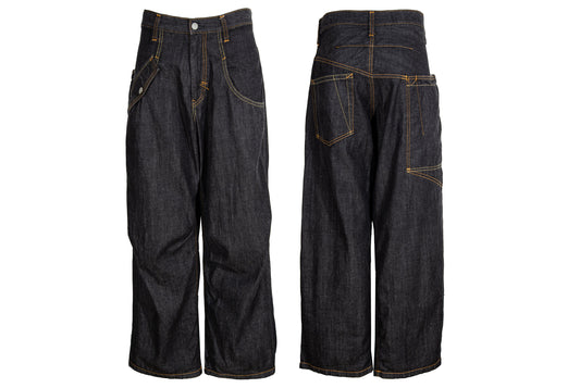 Vintage Y'S by Yohji Yamamoto baggy dropped crotch dark wash denim pants / Made in Japan
