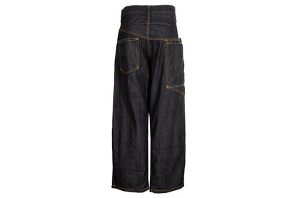 Vintage Y'S by Yohji Yamamoto baggy dropped crotch dark wash denim pants / Made in Japan