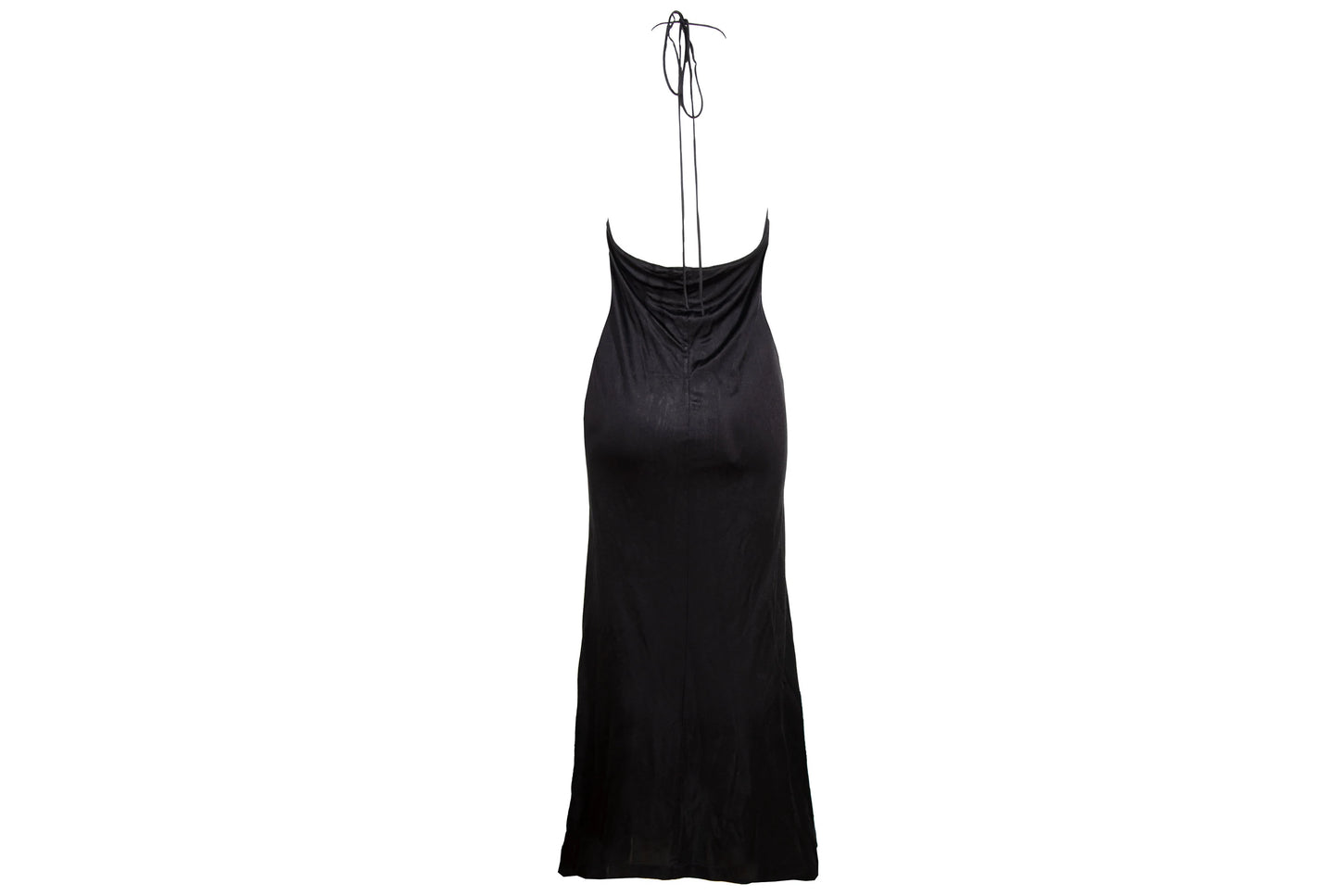 2000s Plein Sud black backless halter dress / Made in France