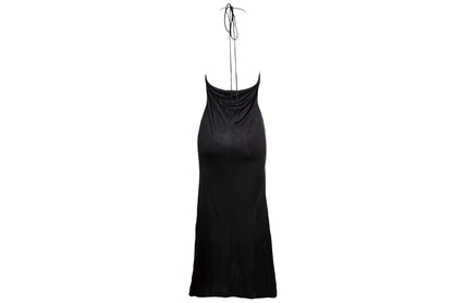 2000s Plein Sud black backless halter dress / Made in France