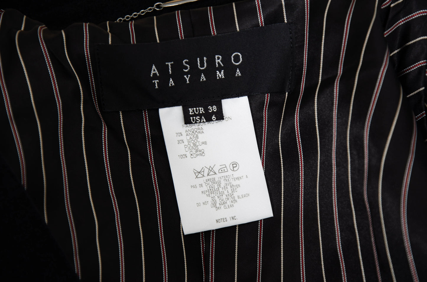 Vintage Atsuro Tayama angora black 2 in 1 coat or cropped jacket / Luxurious avant garde coat / Made in Japan