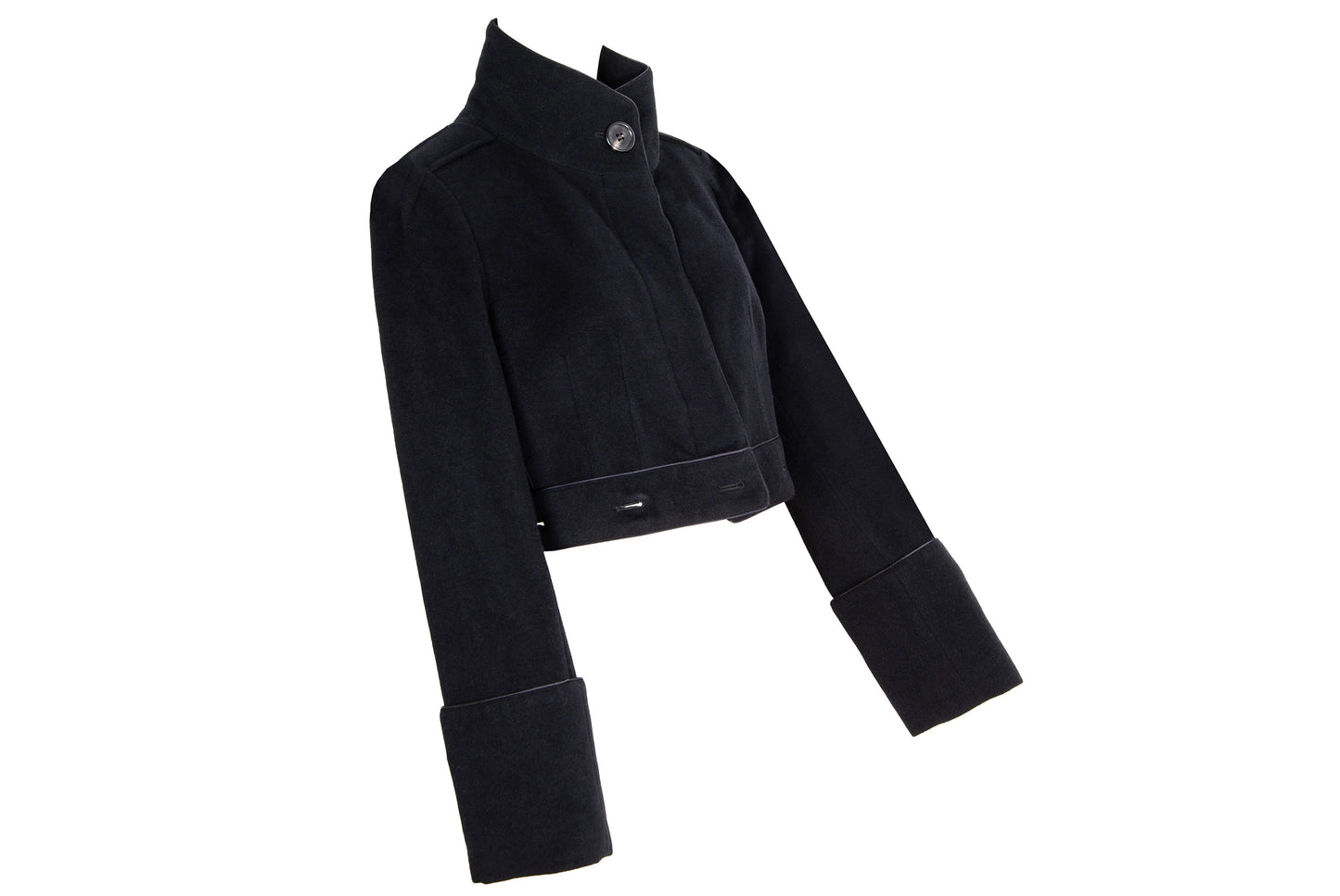 Vintage Atsuro Tayama angora black 2 in 1 coat or cropped jacket / Luxurious avant garde coat / Made in Japan