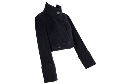 Vintage Atsuro Tayama angora black 2 in 1 coat or cropped jacket / Luxurious avant garde coat / Made in Japan
