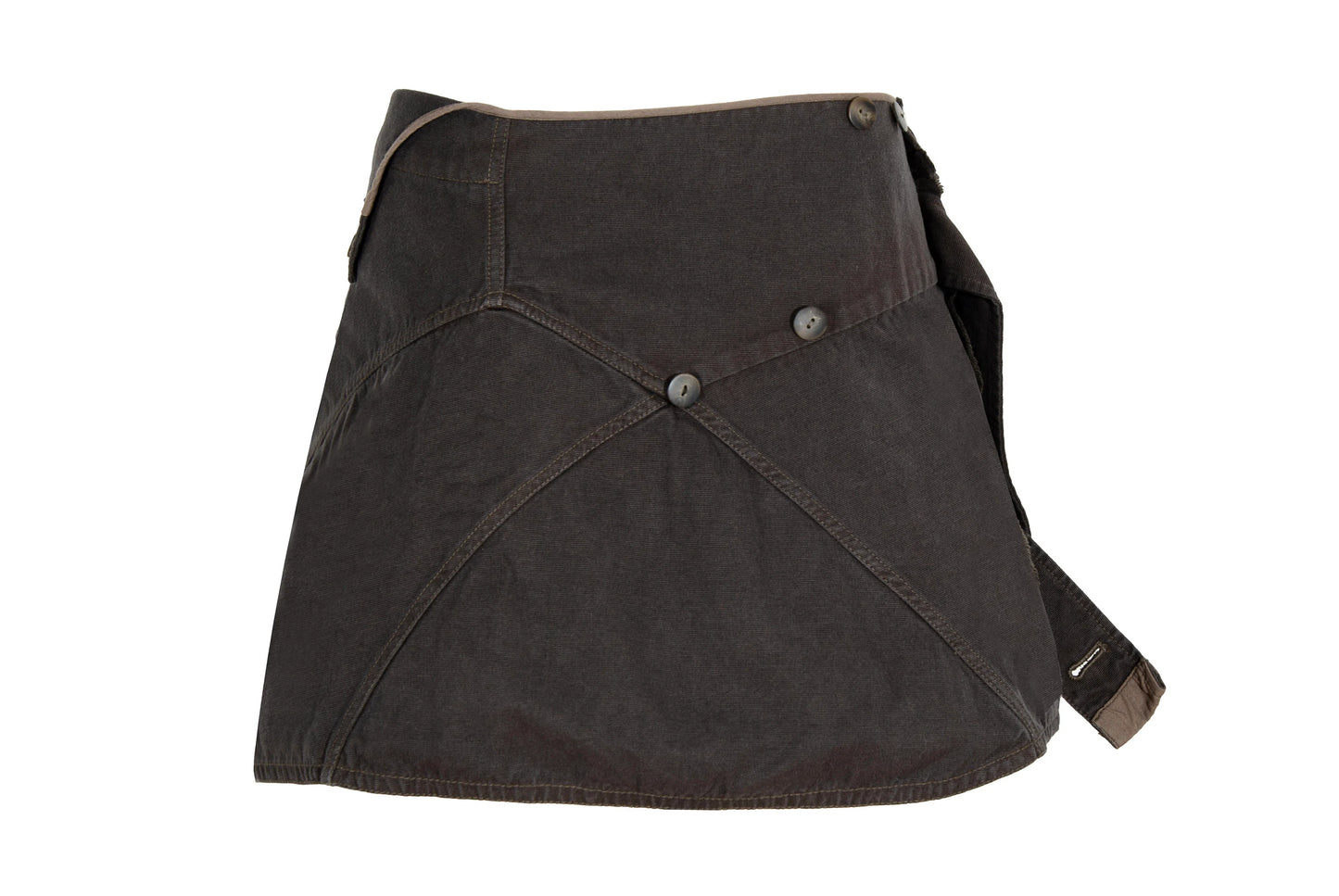 Vintage Japanese brand asymmetrical deconstructed wrap mini skirt / Made in Japan