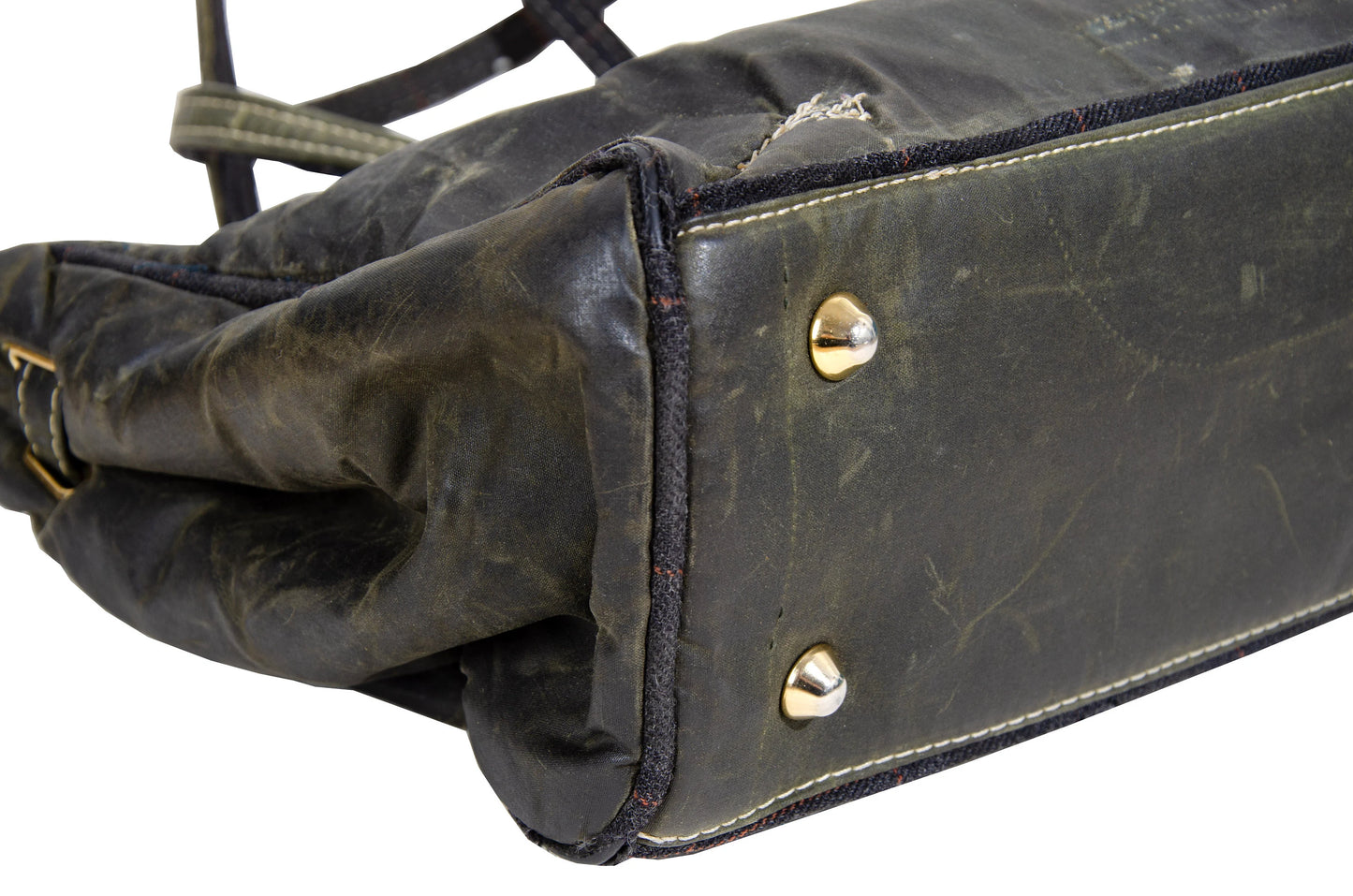 Vintage Barbour raincoat handbag / Handmade in Italy