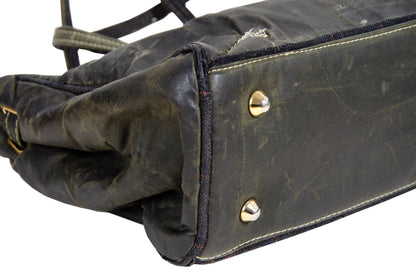 Vintage Barbour raincoat handbag / Handmade in Italy