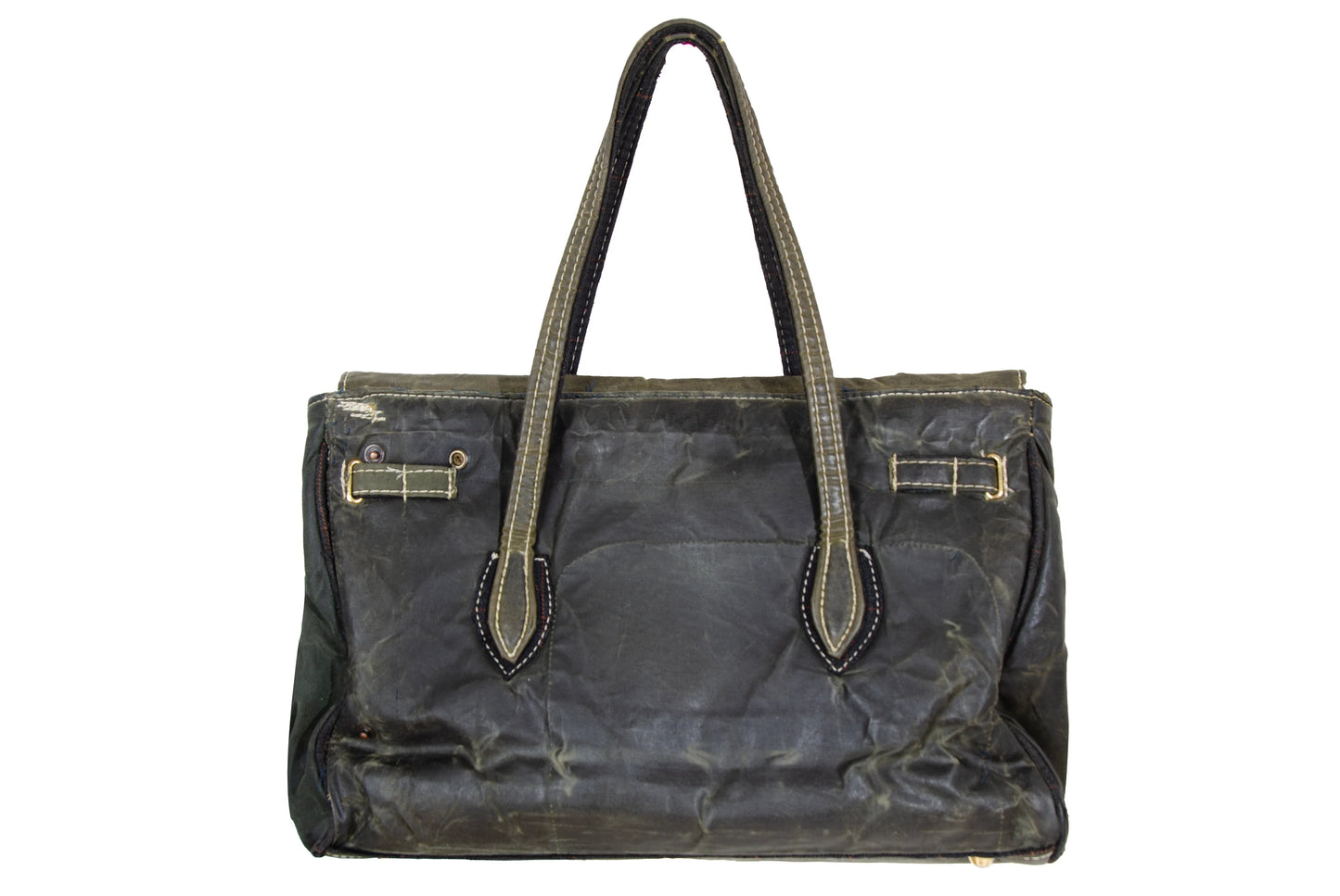 Vintage Barbour raincoat handbag / Handmade in Italy