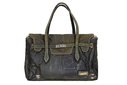 Vintage Barbour raincoat handbag / Handmade in Italy