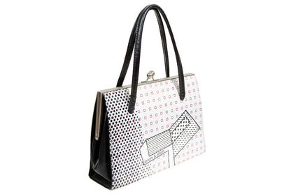 Vintage ANTONI & ALISON "I am a DJ" bag / Rare collector designer bag / Graphic print drawing canvas clear plastic rigid bag