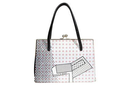 Vintage ANTONI & ALISON "I am a DJ" bag / Rare collector designer bag / Graphic print drawing canvas clear plastic rigid bag