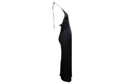 2000s Plein Sud black backless halter dress / Made in France